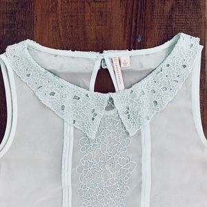Sheer mint green top